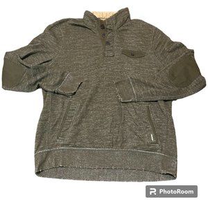 ABERCROMBIE & FITCH button collar pullover heavyweight shirt- men's L - XL